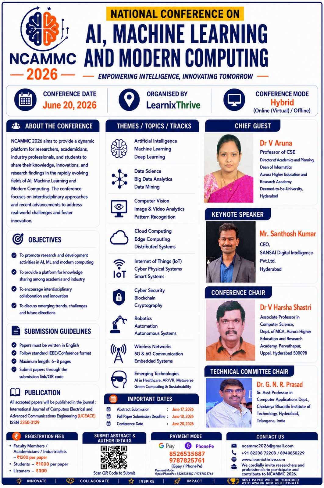 National Conference on AI, Machine Learning and Modern Computing (NCAMMC-2026) Poster