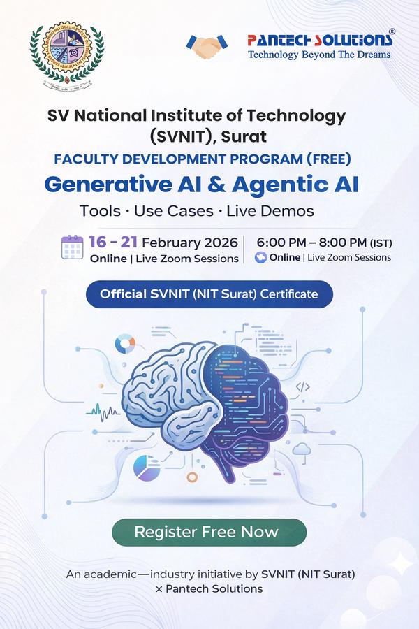NIT Surat - FDP on Generative & Agentic AI 2026