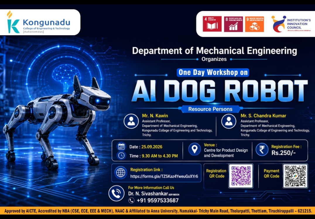 One-day workshop on AI DOG ROBOT Poster