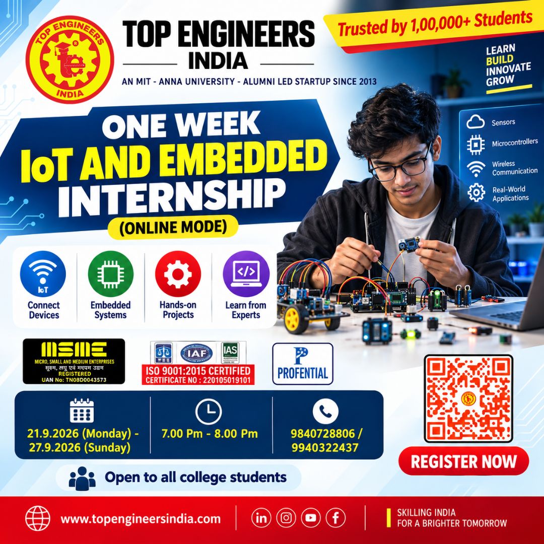 One Week Internship on IoT and Embedded Systems 2026