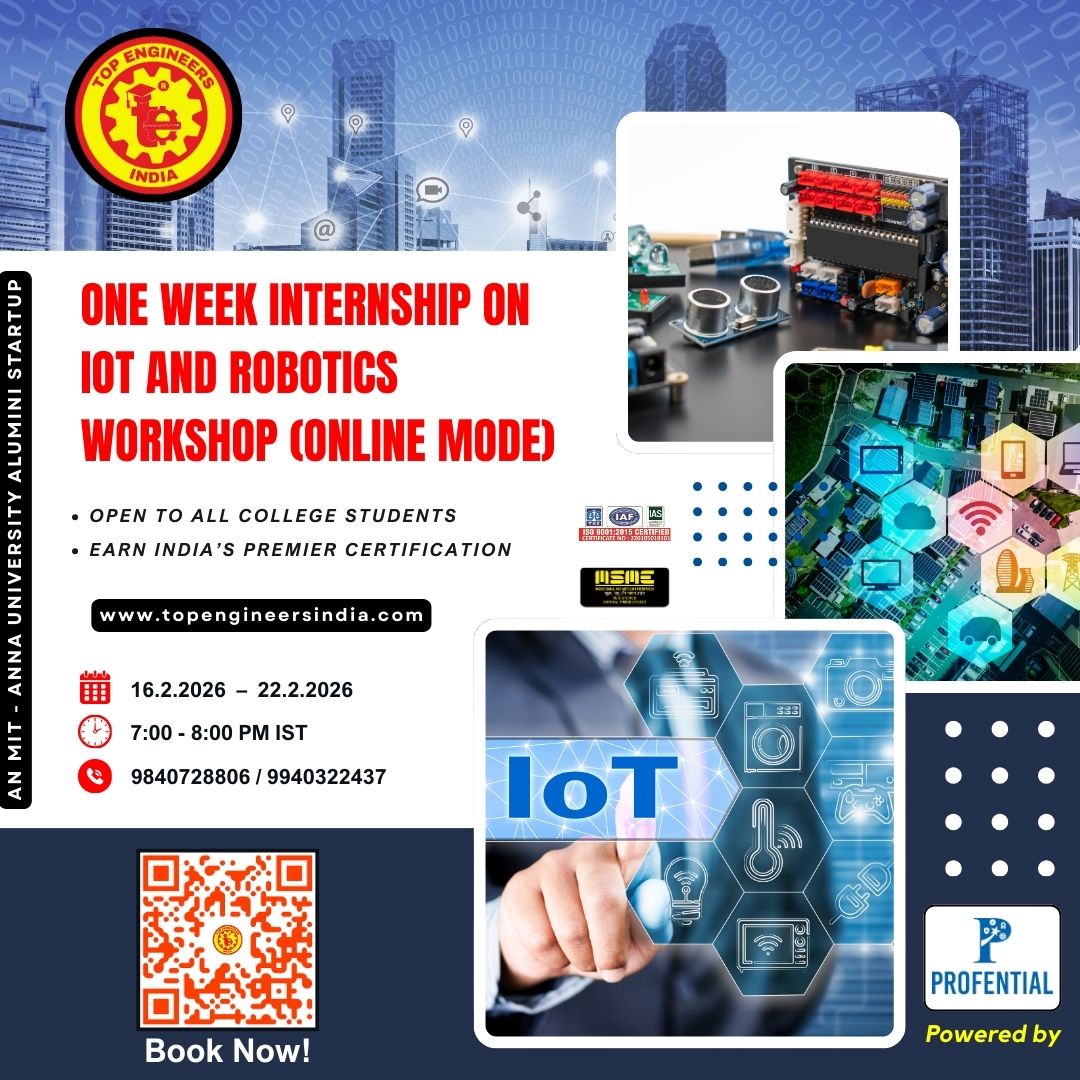 One Week Internship on IoT and Robotics Workshop (online Mode) 2026