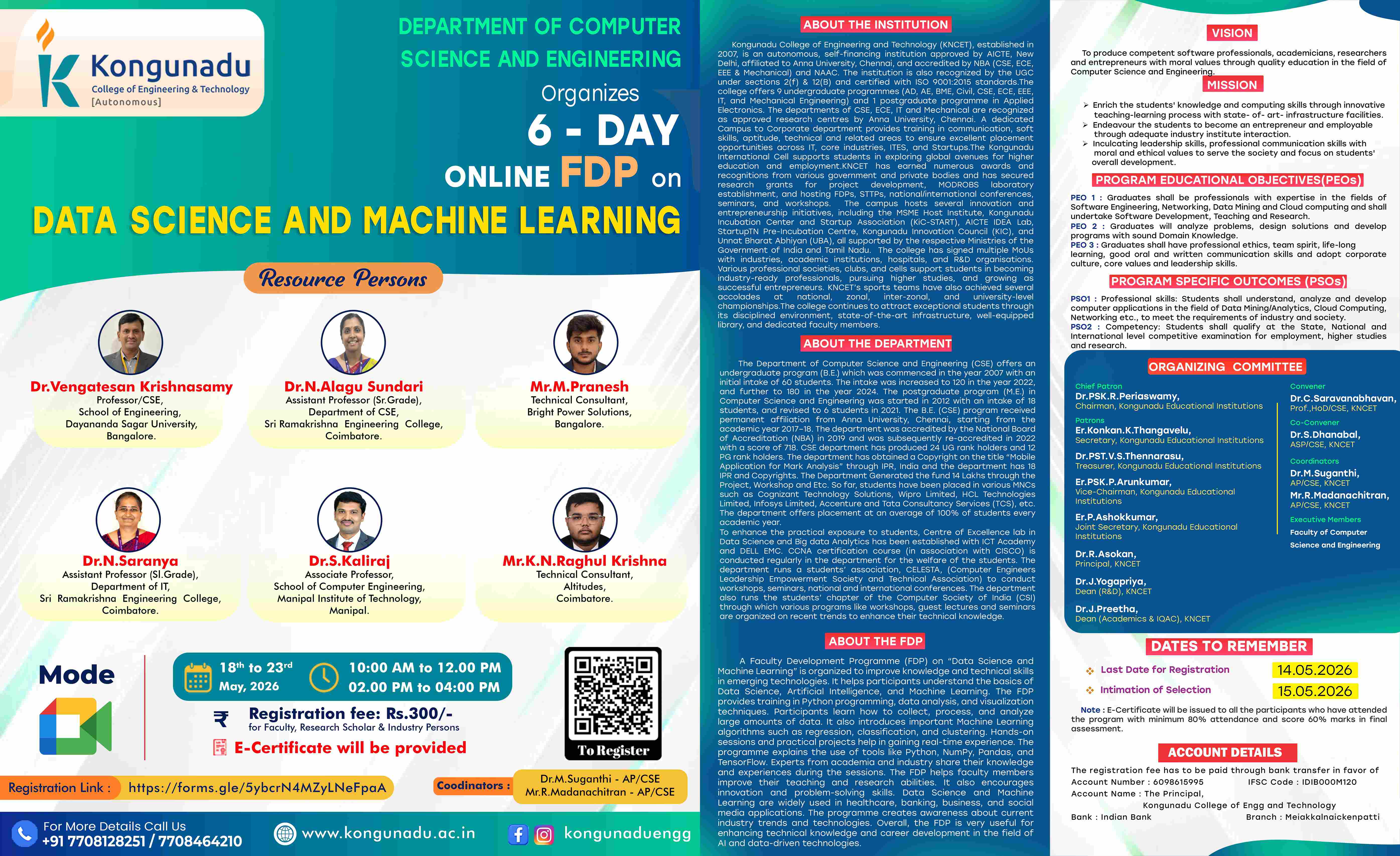 Online FDP on Data Science and Machine Learning 2026 Poster