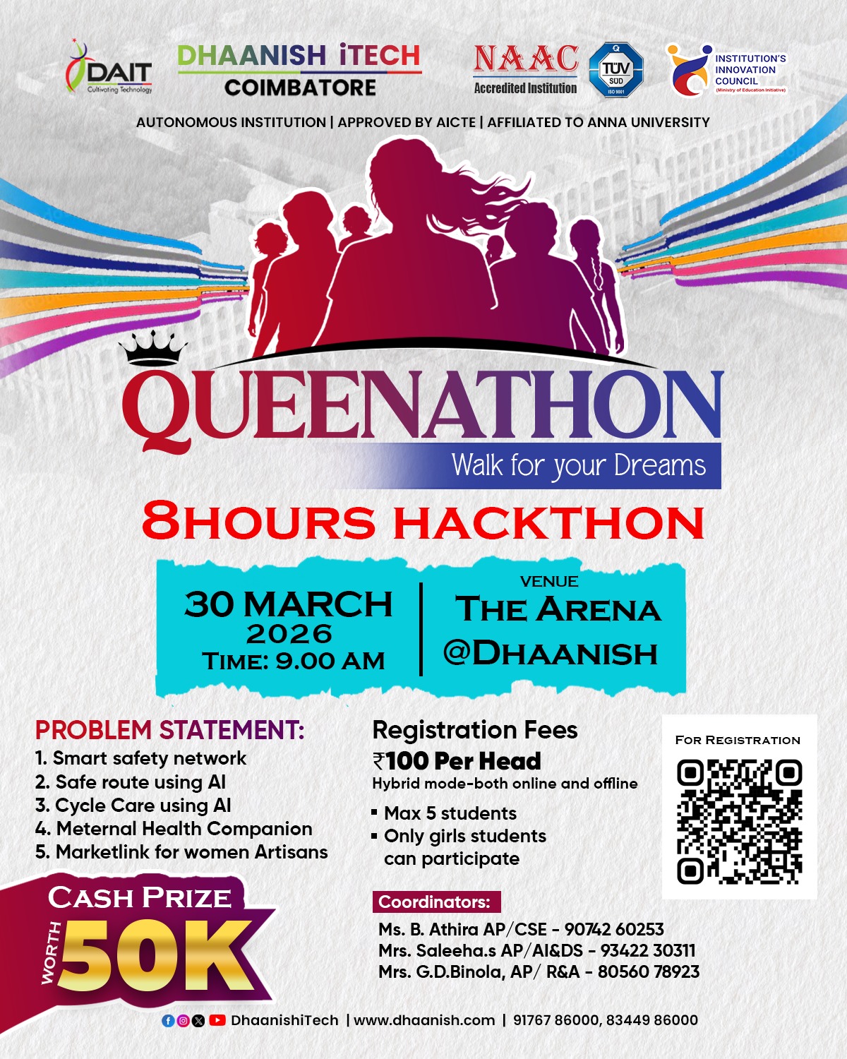 Queenathon 2026, Dhaanish Ahmed Institute of Technology, Coimbatore