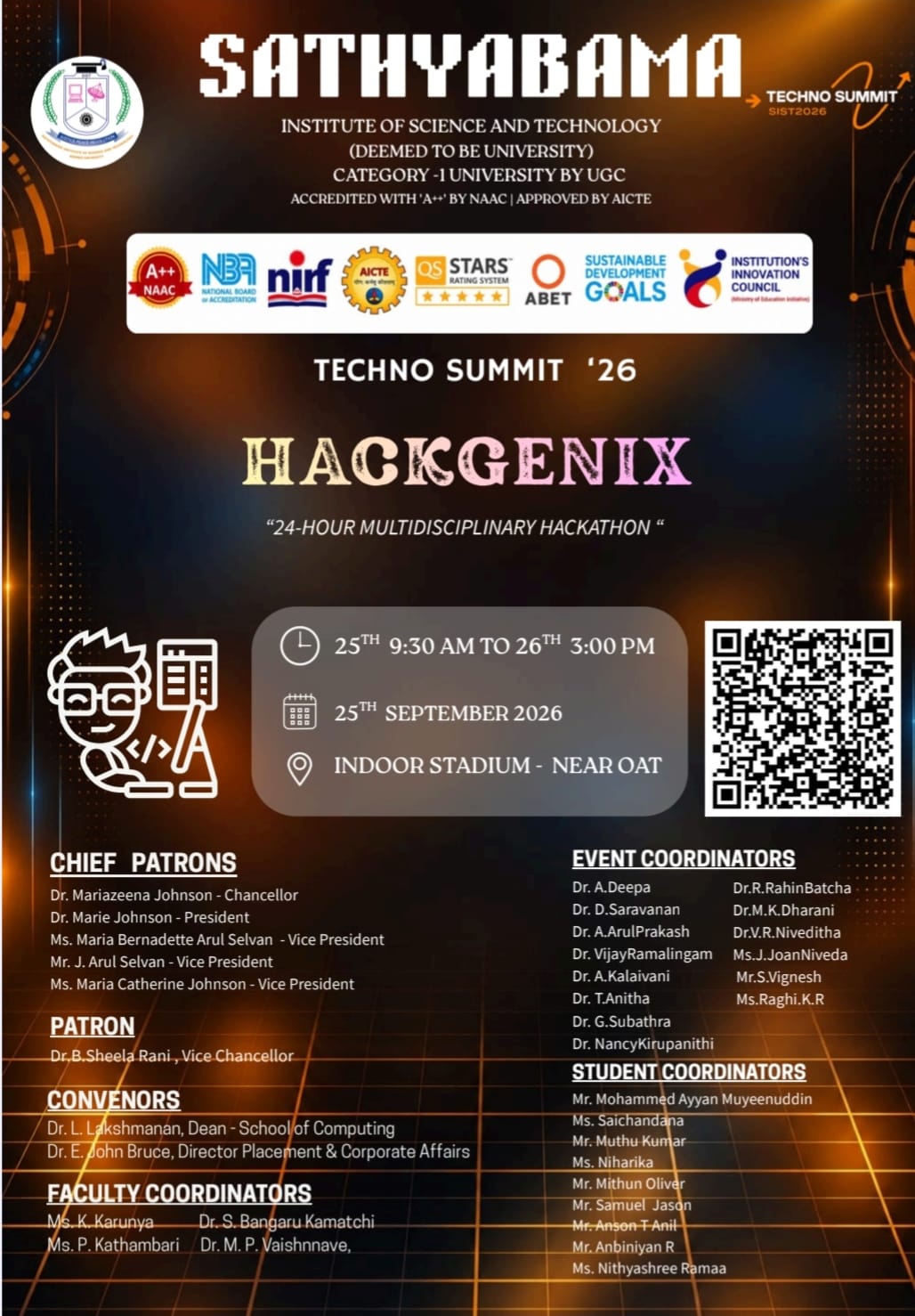 Techno Summit '26 – HackGenIX '26 Poster