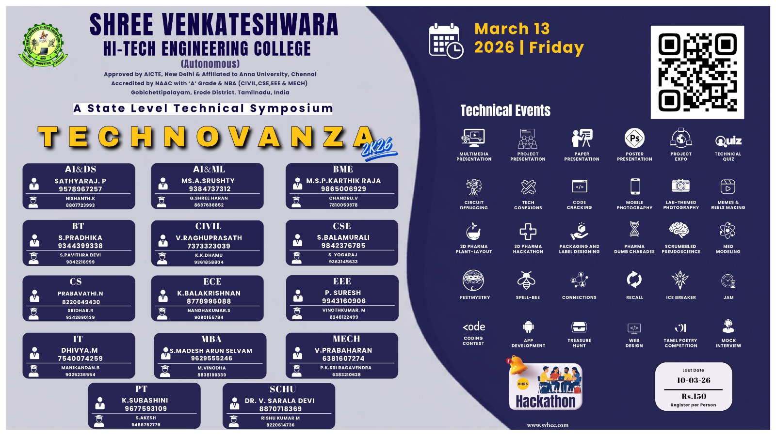 TECHNOVANZA-2K26, Shree Venkateshwara Hi-Tech Engineering College