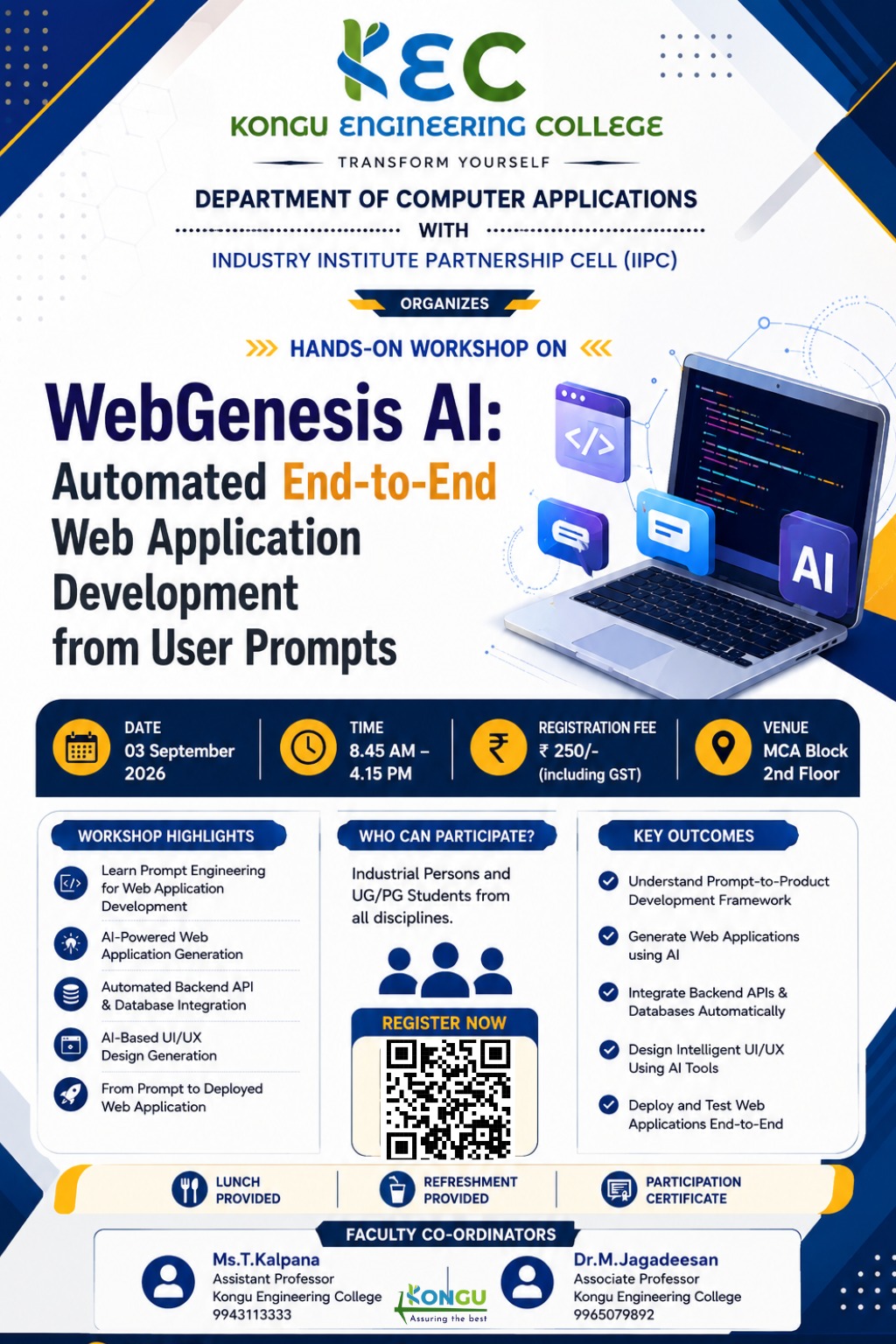 Webgenesisai:automated End to End Web application Development from User Prompts 2026