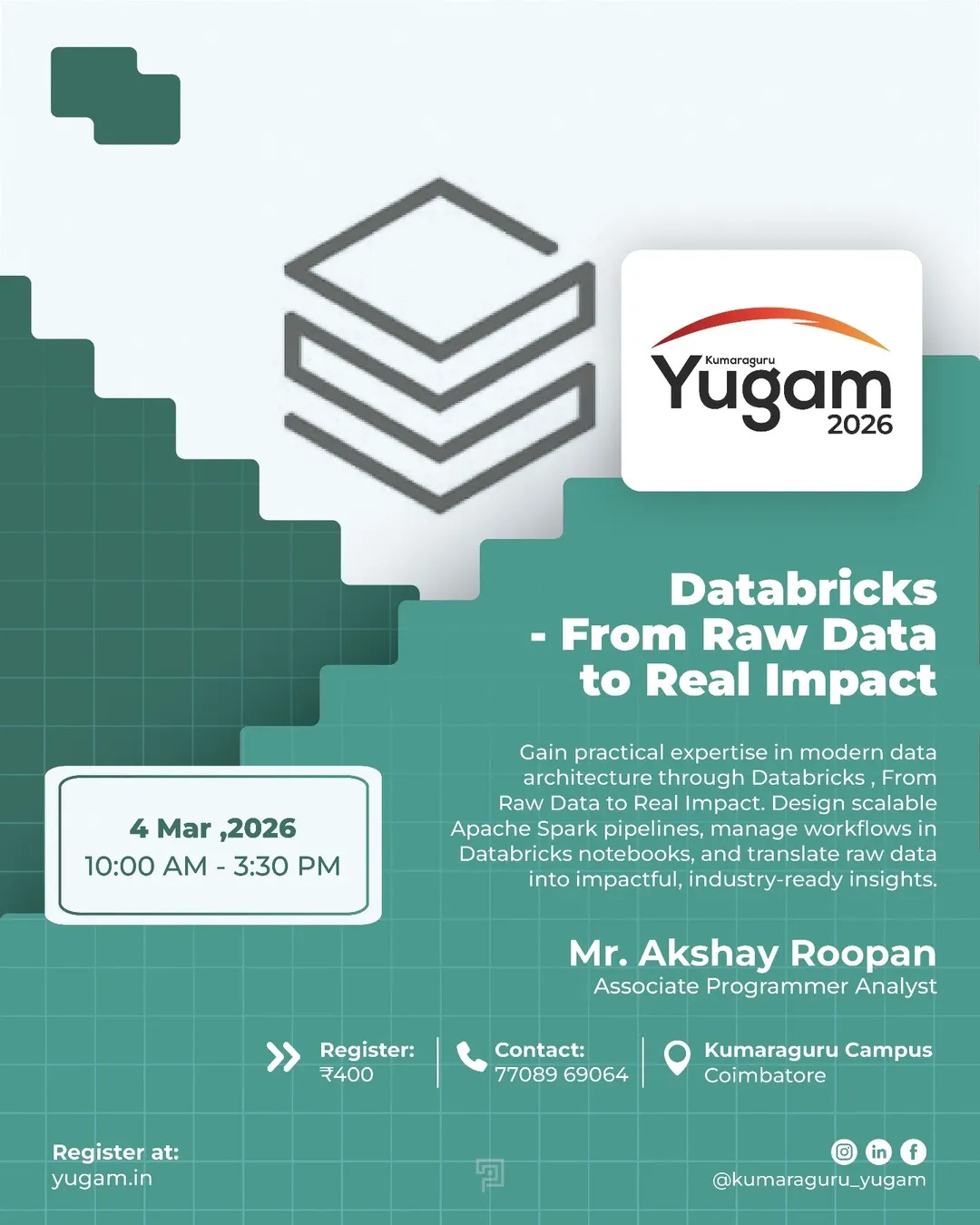 Yugam 2026 - Databricks: From Raw Data to Real Impact