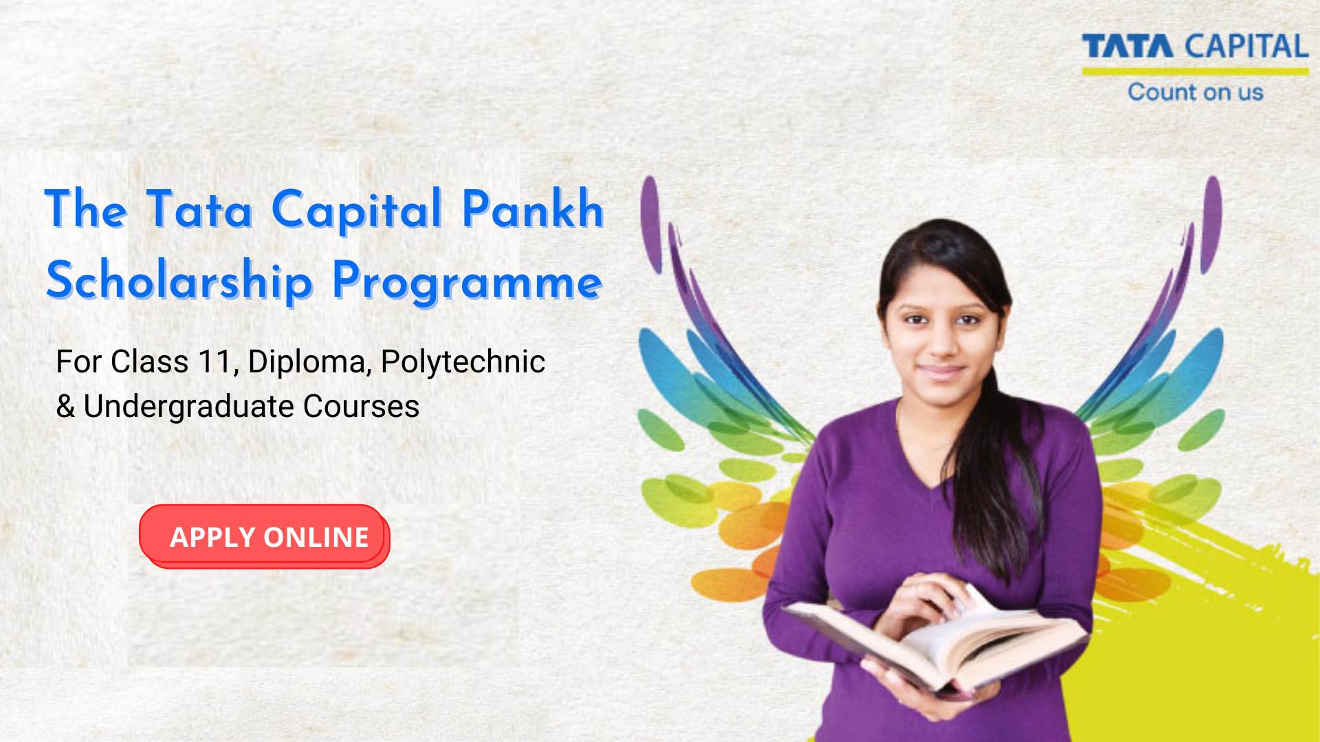 Tata Capital invites applications for Pankh Scholarship Program for academic year 2023- 24