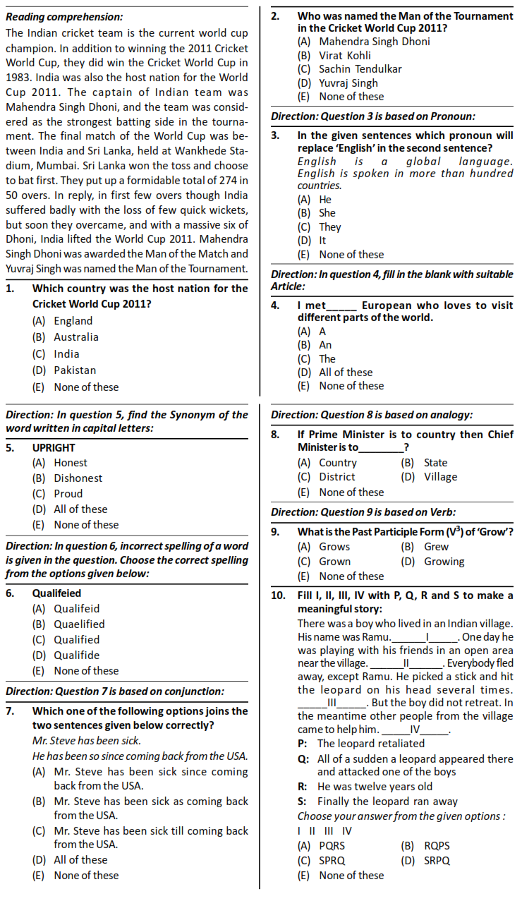 Silverzone IOEL Syllabus And Sample Question Paper For Class 3 ...