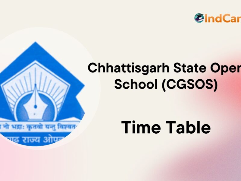 CGSOS Time Table