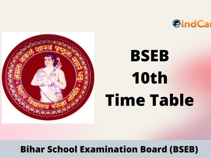 Bihar Board 10th Exam Date - Download BSEB Class 10 Time Table