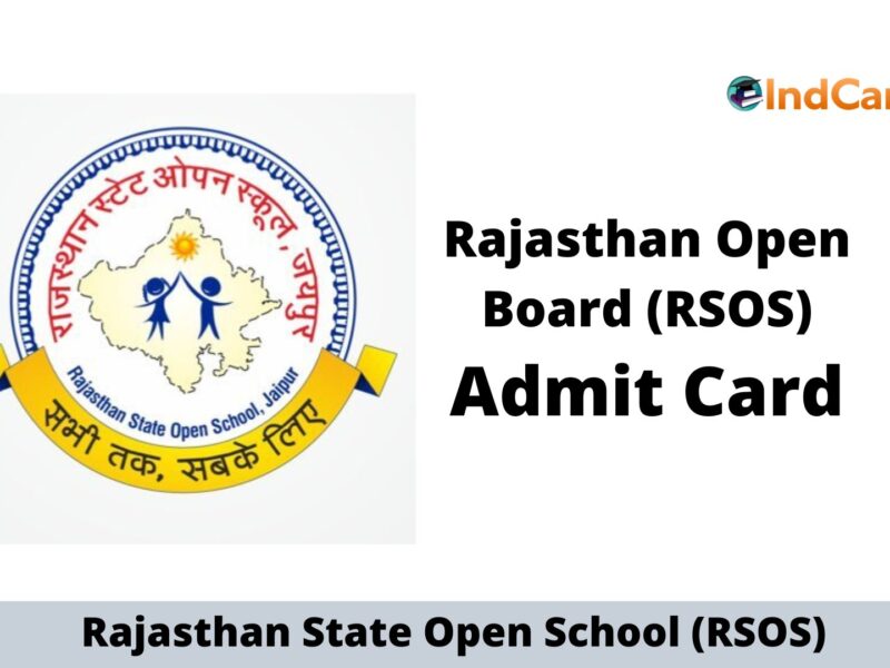 RSOS Admit Card, Rajasthan Open Admit Card