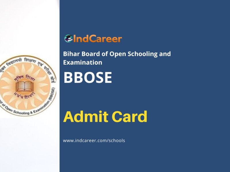 BBOSE 10th, 12th Admit Card