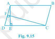 NCERT Solutions for 9th Class Maths : Chapter 9 Areas of Parallelograms and Triangles Ex. 9.2 Que. 1