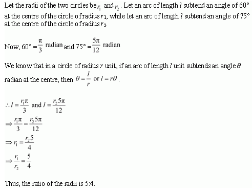 NCERT Solutions for 11th Class Maths: Chapter 3-Trigonometric Functions Ex. 3.1 Que. 5