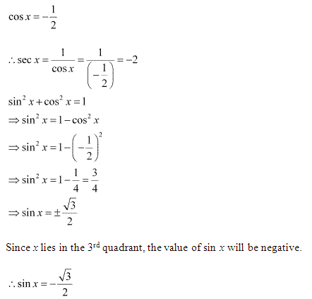 NCERT Solutions for 11th Class Maths: Chapter 3-Trigonometric Functions Ex. 3.2 Que. 1