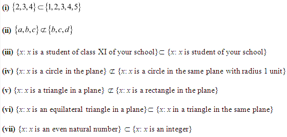 NCERT Solutions for 11th Class Maths: Chapter 1-Sets Ex.1.3 Que. 1
