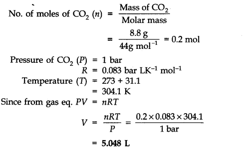 NCERT Solutions for 11th Class Chemistry: Chapter 5-States of Matter Que. 17