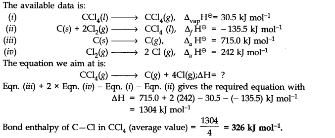 NCERT Solutions for 11th Class Chemistry: Chapter 6-Thermodynamics Que. 15