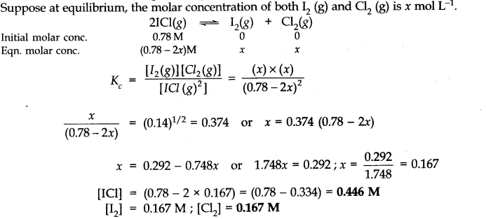 NCERT Solutions for 11th Class Chemistry: Chapter 7-Equilibrium Que. 15