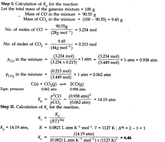 NCERT Solutions for 11th Class Chemistry: Chapter 7-Equilibrium Que. 22