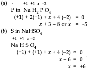 NCERT Solutions for 11th Class Chemistry: Chapter 8-Redox Reactions Que. 1