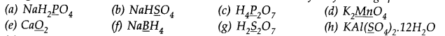 NCERT Solutions for 11th Class Chemistry: Chapter 8-Redox Reactions Que. 1