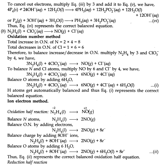 NCERT Solutions for 11th Class Chemistry: Chapter 8-Redox Reactions Que. 19
