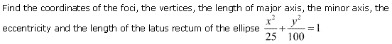 NCERT Solutions for 11th Class Maths: Chapter 11-Conic Sections Ex. 11. 3 que. 4