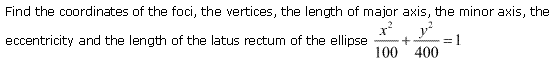 NCERT Solutions for 11th Class Maths: Chapter 11-Conic Sections Ex. 11. 3 que. 6