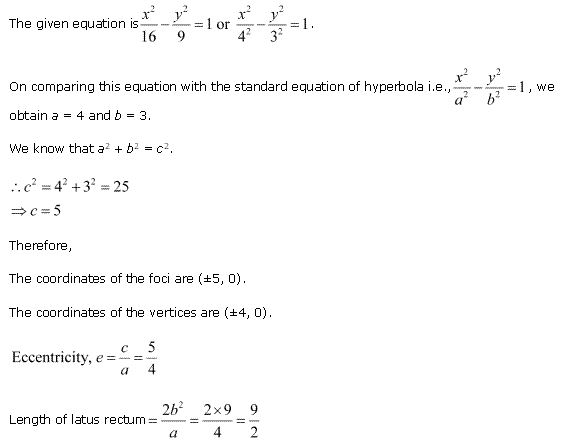 NCERT Solutions for 11th Class Maths: Chapter 11-Conic Sections Ex. 11. 4 que. 1