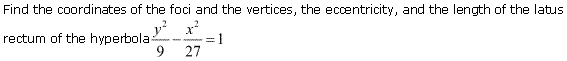 NCERT Solutions for 11th Class Maths: Chapter 11-Conic Sections Ex. 11. 4 que. 2