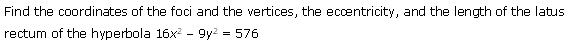 NCERT Solutions for 11th Class Maths: Chapter 11-Conic Sections Ex. 11. 4 que. 4