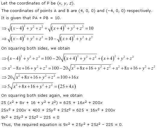 NCERT Solutions for 11th Class Maths: Chapter 12-Introduction to three Dimensional Geometry Ex. 12.2 Que. 5
