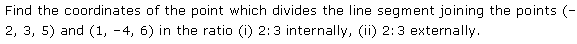 NCERT Solutions for 11th Class Maths: Chapter 12-Introduction to three Dimensional Geometry Ex. 12.3 Que. 1