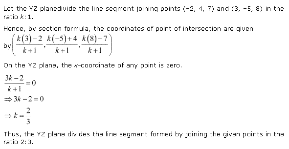 NCERT Solutions for 11th Class Maths: Chapter 12-Introduction to three Dimensional Geometry Ex. 12.3 Que. 3