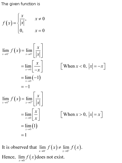NCERT Solutions for 11th Class Maths: Chapter 13-Limits and Derivatives Ex.13.1 Que. 26