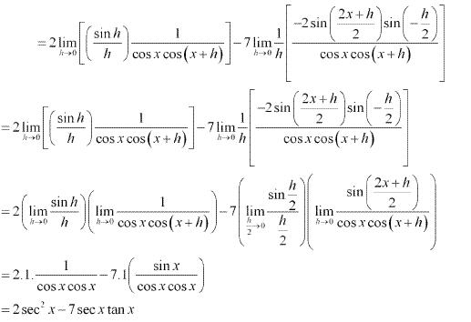 NCERT Solutions for 11th Class Maths: Chapter 13-Limits and Derivatives Ex.13.2 Que. 11