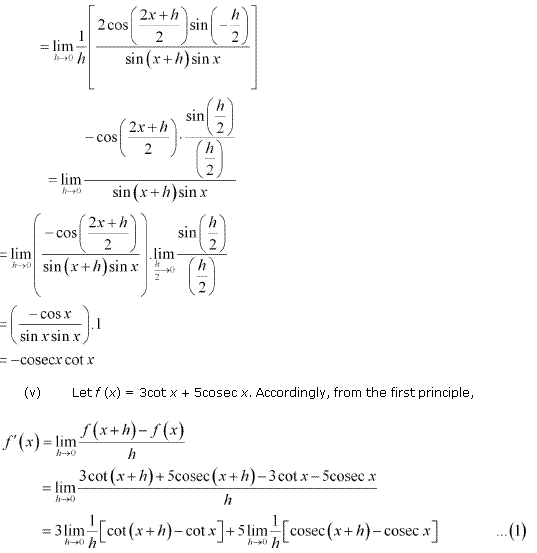 NCERT Solutions for 11th Class Maths: Chapter 13-Limits and Derivatives Ex.13.2 Que. 11