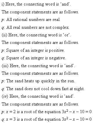 NCERT Solutions for 11th Class Maths: Chapter 14-Mathematical Reasoning Ex. 14.3 Que. 1