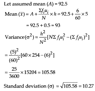 NCERT Solutions for 11th Class Maths: Chapter 15-Statistics Ex. 15.2  Que. 9