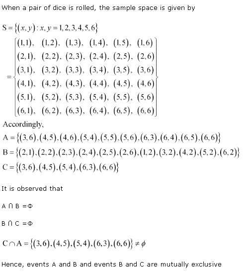 NCERT Solutions for 11th Class Maths: Chapter 16-Probability Ex. 16.2 Que. 3