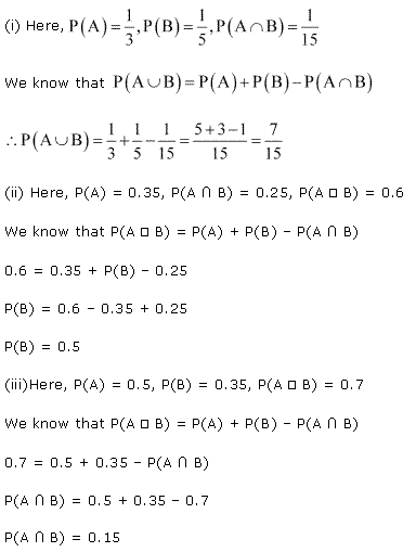 NCERT Solutions for 11th Class Maths: Chapter 16-Probability Ex. 16.3 Que. 13