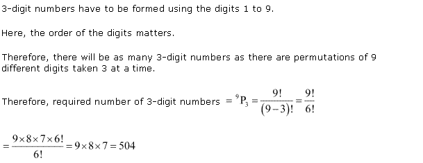 NCERT Solutions for 11th Class Maths: Chapter 7-Permutation and Combinations Ex. 7.3 Que. 1