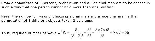 NCERT Solutions for 11th Class Maths: Chapter 7-Permutation and Combinations Ex. 7.3 Que. 5