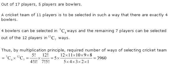NCERT Solutions for 11th Class Maths: Chapter 7-Permutation and Combinations Ex. 7.4 Que. 7