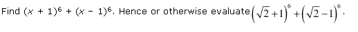 NCERT Solutions for 11th Class Maths: Chapter 8-Binomial Theorem Ex. Que. 12