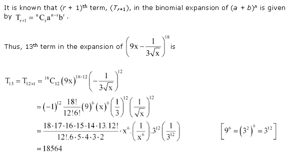 NCERT Solutions for 11th Class Maths: Chapter 8-Binomial Theorem Ex. 8.2 Que. 6