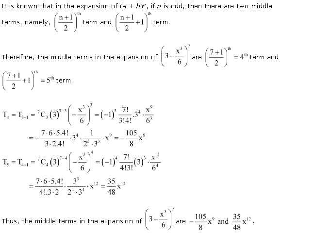 NCERT Solutions for 11th Class Maths: Chapter 8-Binomial Theorem Ex. 8.2 Que. 7