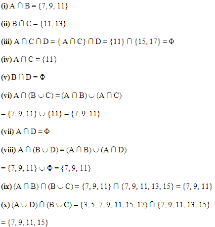 NCERT Solutions for 11th Class Maths: Chapter 1-Sets Ex.1.4 Que. 6